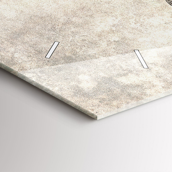 Horizontální skleněné hodiny na stěnu Noviny s mapou světa