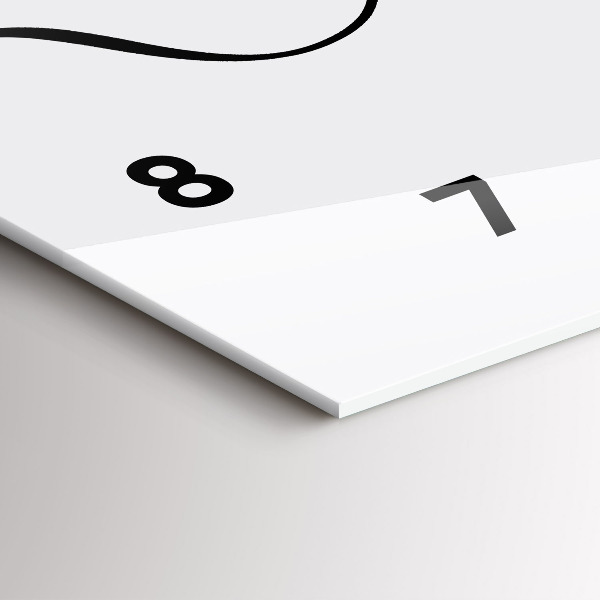 Horizontální skleněné hodiny na stěnu Dobrodružný nápis