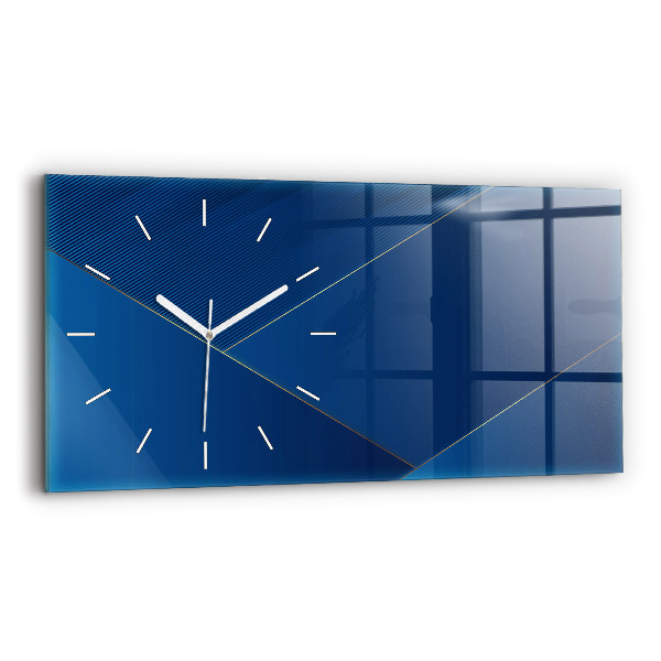 Horizontální skleněné hodiny na stěnu Ornamentální abstrakce