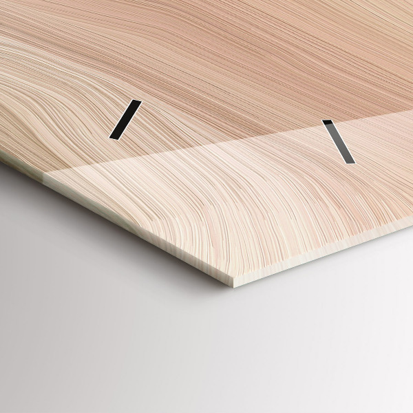 Horizontální skleněné hodiny na stěnu Abstrakce vln