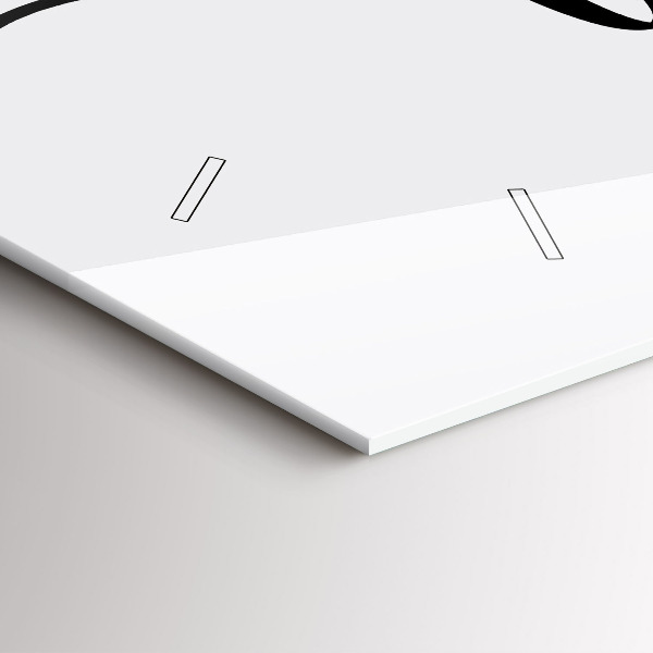 Horizontální skleněné hodiny na stěnu Rodinný nápis