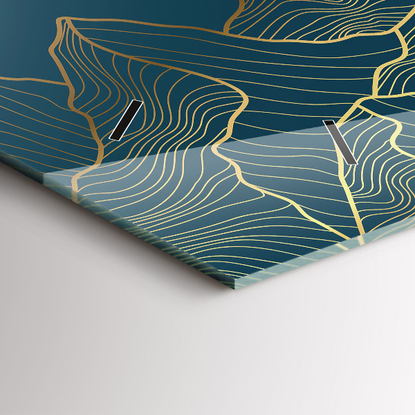 Horizontální skleněné hodiny na stěnu Skica hor