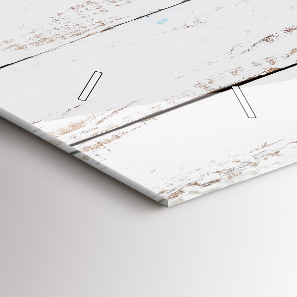 Horizontální skleněné hodiny na stěnu Dřevěné desky