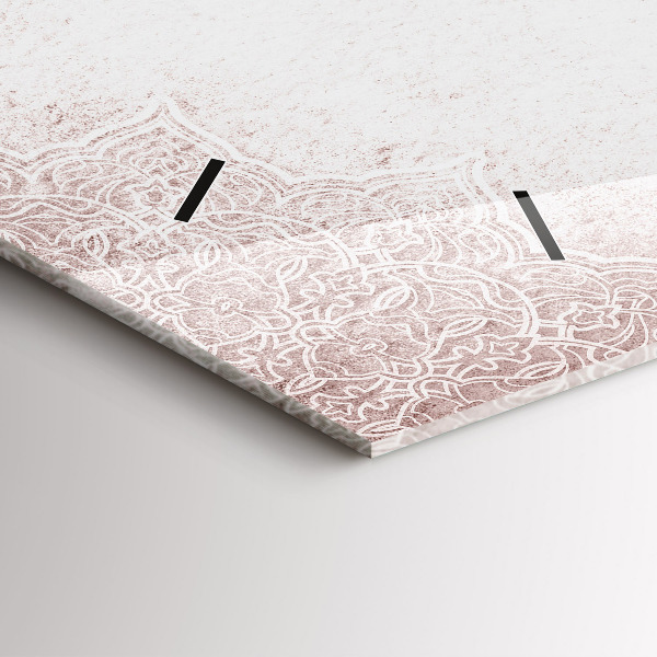 Horizontální skleněné hodiny na stěnu Dekorativní vzor