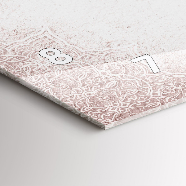 Horizontální skleněné hodiny na stěnu Dekorativní vzor