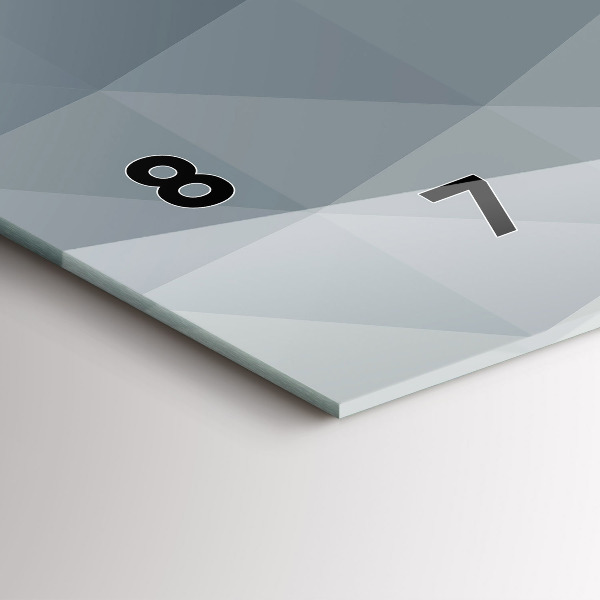 Horizontální skleněné hodiny na stěnu Abstrakce vlny