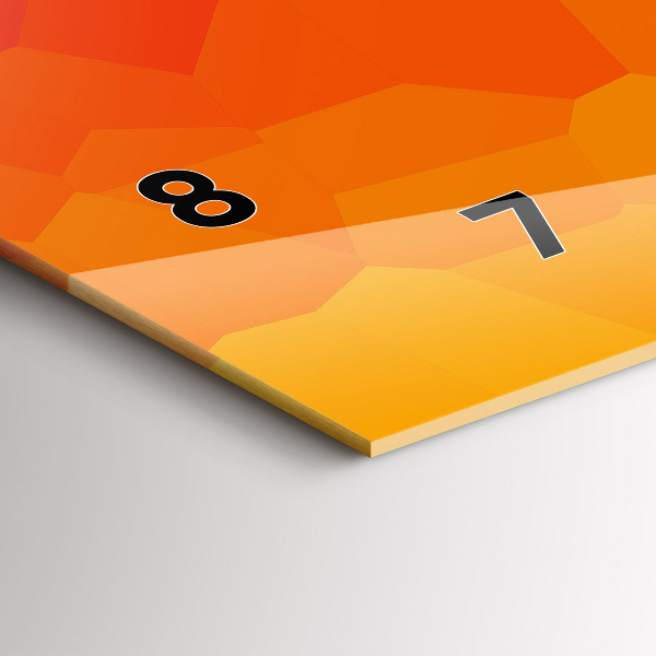 Horizontální skleněné hodiny na stěnu Východ slunce