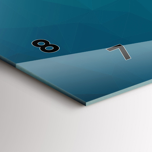 Horizontální skleněné hodiny na stěnu Mořská abstrakce