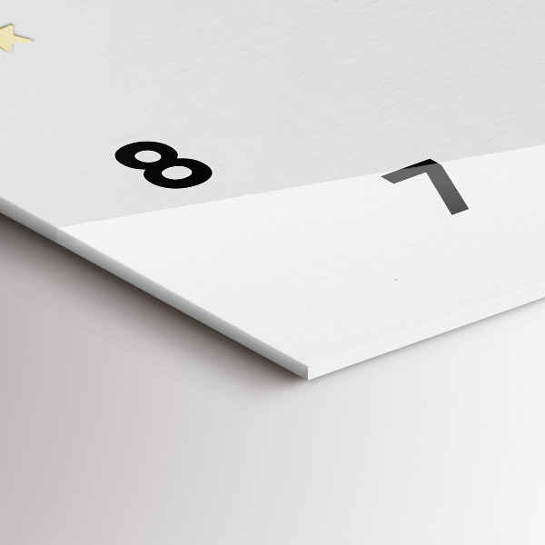 Horizontální skleněné hodiny na stěnu Hvězdy