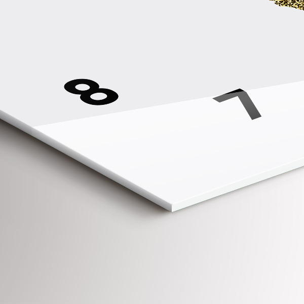 Horizontální skleněné hodiny na stěnu Mapa světa