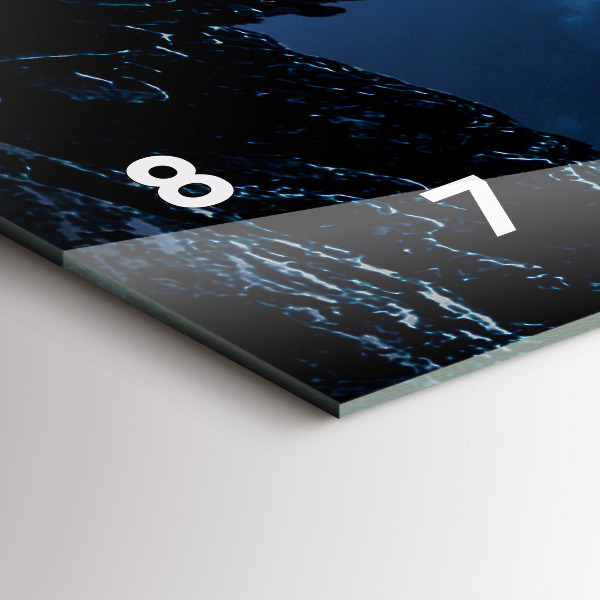 Horizontální skleněné hodiny na stěnu Velká galaxie