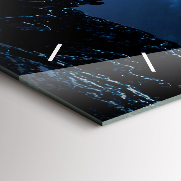 Horizontální skleněné hodiny na stěnu Velká galaxie