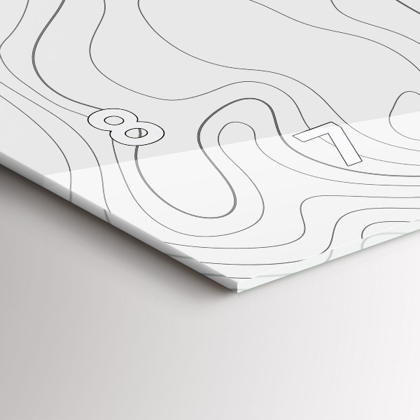 Horizontální skleněné hodiny na stěnu Skvrny abstraktní