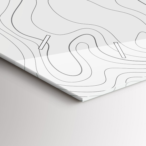 Horizontální skleněné hodiny na stěnu Skvrny abstraktní