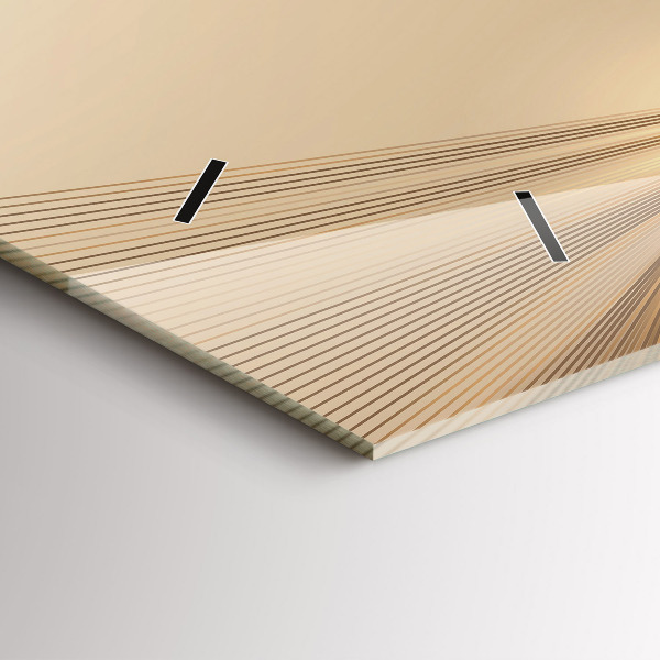 Horizontální skleněné hodiny na stěnu Abstraktní světlo