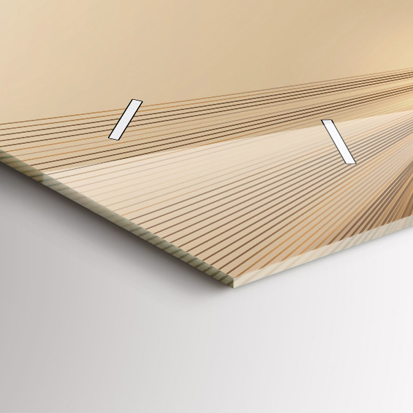 Horizontální skleněné hodiny na stěnu Abstraktní světlo