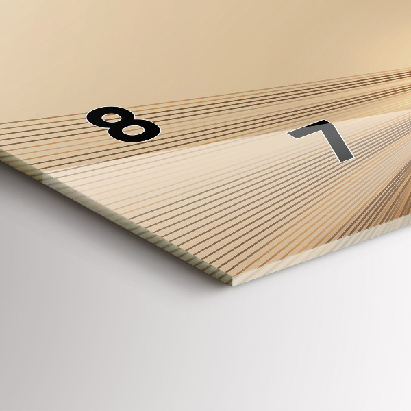 Horizontální skleněné hodiny na stěnu Abstraktní světlo