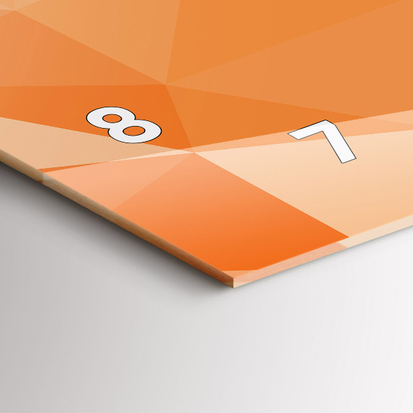 Horizontální skleněné hodiny na stěnu Abstraktní trojúhelníky