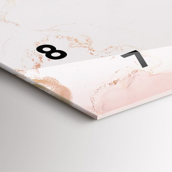 Horizontální skleněné hodiny na stěnu Abstraktní obraz