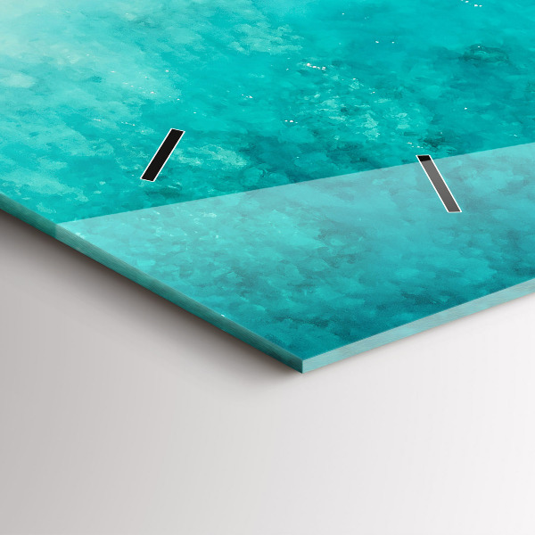 Horizontální skleněné hodiny na stěnu Plážový mořský písek