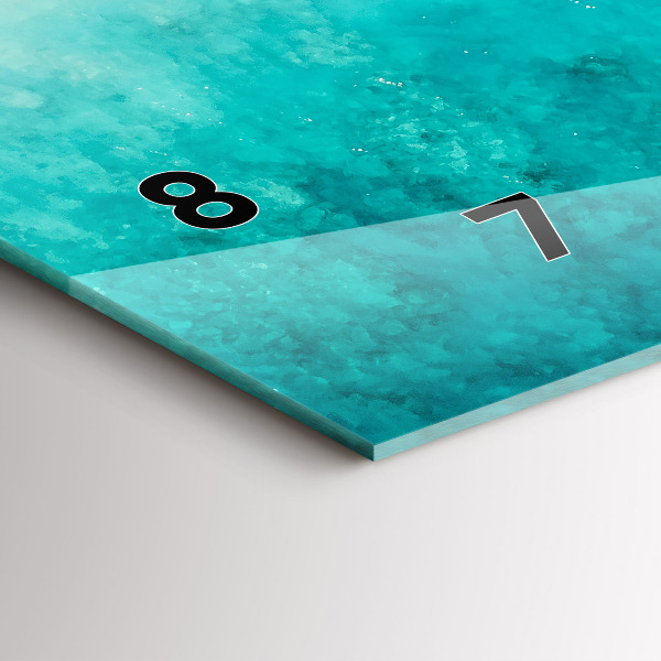 Horizontální skleněné hodiny na stěnu Plážový mořský písek