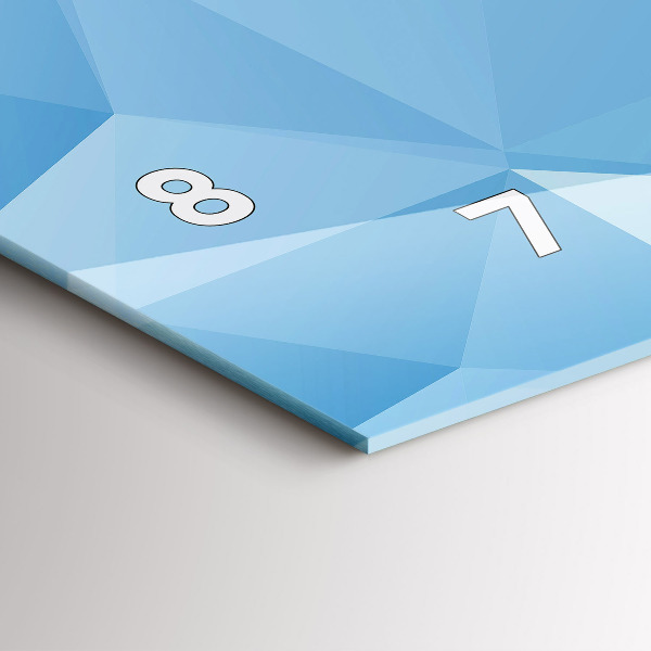 Horizontální skleněné hodiny na stěnu Abstraktní trojúhelníky