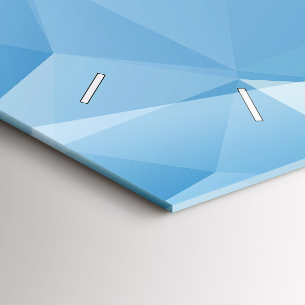 Horizontální skleněné hodiny na stěnu Abstraktní trojúhelníky