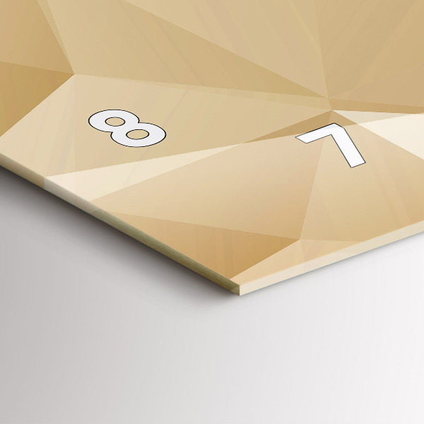 Horizontální skleněné hodiny na stěnu Trojúhelníky abstraktní