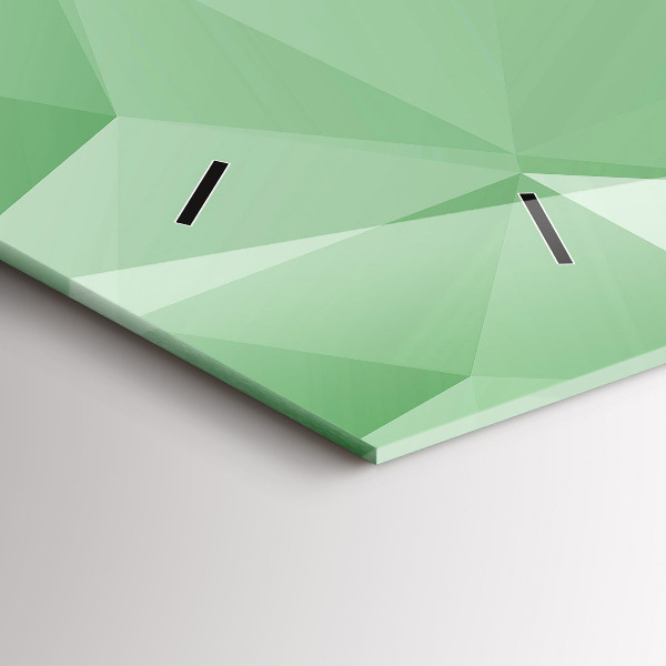 Horizontální skleněné hodiny na stěnu Trojúhelníky abstraktní