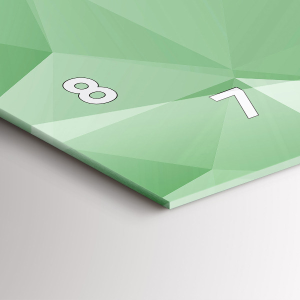 Horizontální skleněné hodiny na stěnu Trojúhelníky abstraktní