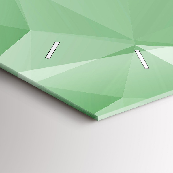 Horizontální skleněné hodiny na stěnu Trojúhelníky abstraktní