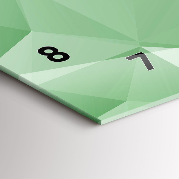 Horizontální skleněné hodiny na stěnu Trojúhelníky abstraktní