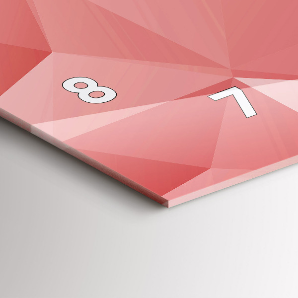 Horizontální skleněné hodiny na stěnu Trojúhelníky abstraktní