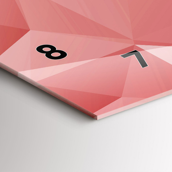 Horizontální skleněné hodiny na stěnu Trojúhelníky abstraktní