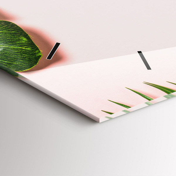 Horizontální skleněné hodiny na stěnu Letní nálada