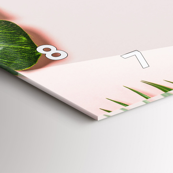 Horizontální skleněné hodiny na stěnu Letní nálada