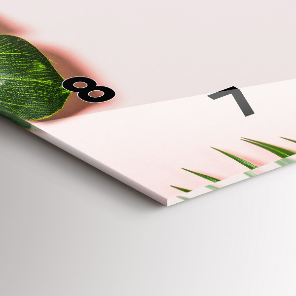 Horizontální skleněné hodiny na stěnu Letní nálada