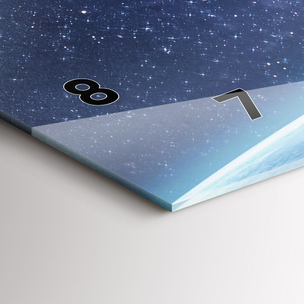 Horizontální skleněné hodiny na stěnu Astronaut