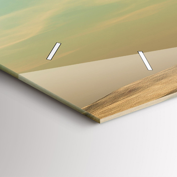 Horizontální skleněné hodiny na stěnu Slon na stromě