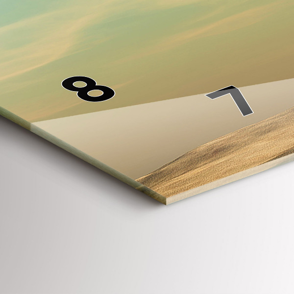 Horizontální skleněné hodiny na stěnu Slon na stromě