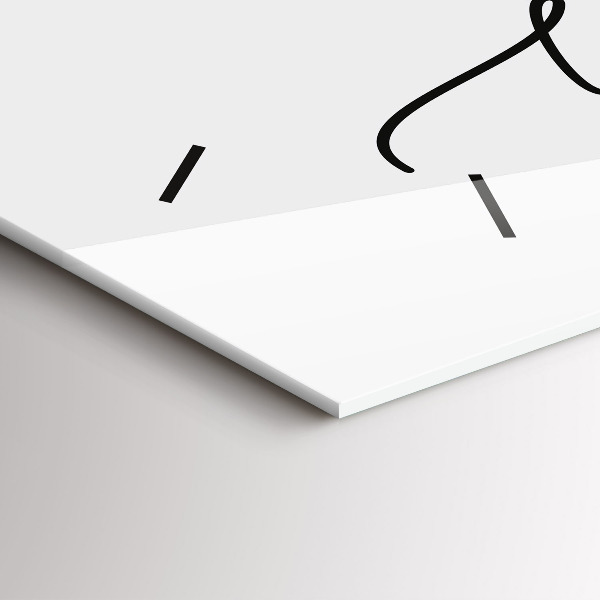 Horizontální skleněné hodiny na stěnu Nápis buď sám sebou