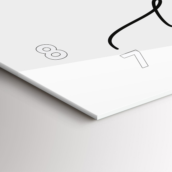 Horizontální skleněné hodiny na stěnu Nápis buď sám sebou