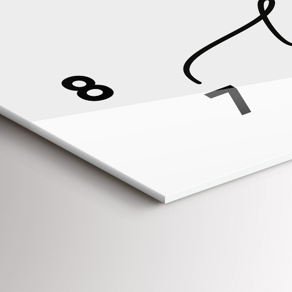 Horizontální skleněné hodiny na stěnu Nápis buď sám sebou