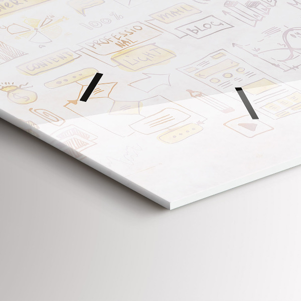 Horizontální skleněné hodiny na stěnu Abstraktní mozek