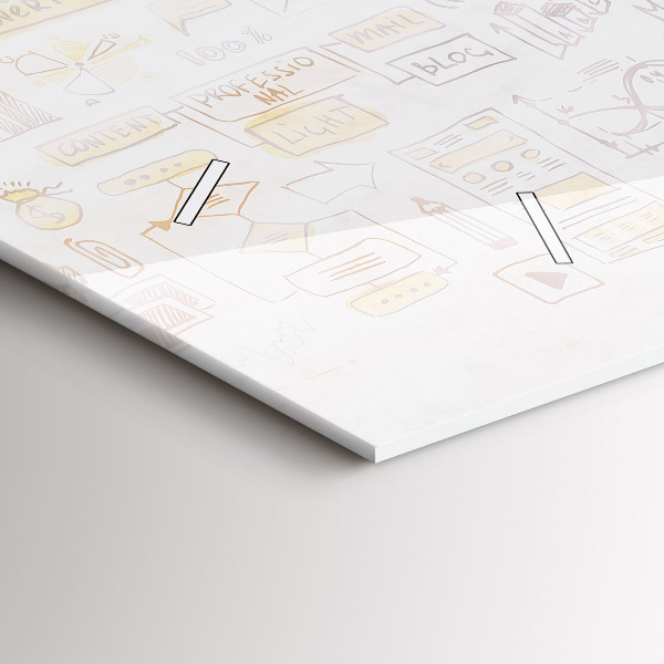 Horizontální skleněné hodiny na stěnu Abstraktní mozek