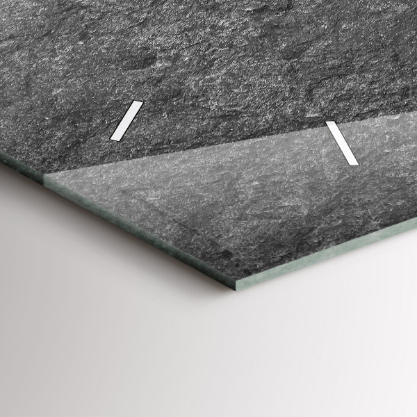 Horizontální skleněné hodiny na stěnu Sopečná skála