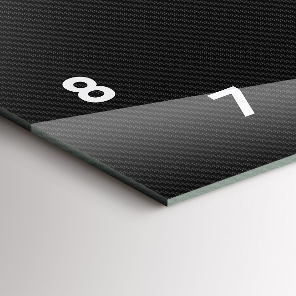 Horizontální skleněné hodiny na stěnu Temná abstrakce