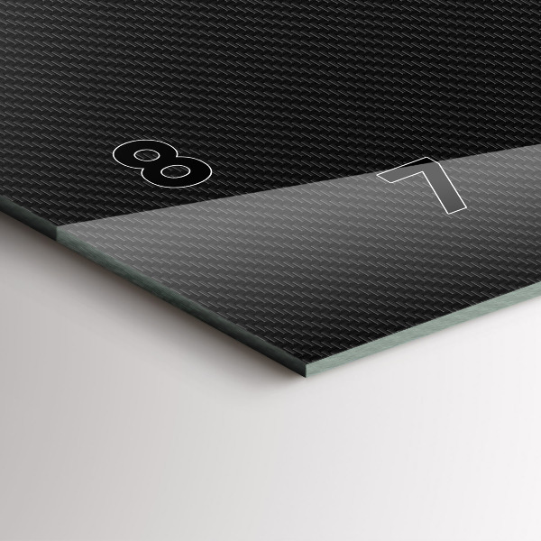 Horizontální skleněné hodiny na stěnu Temná abstrakce