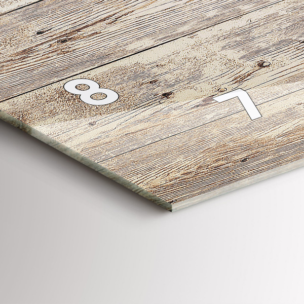 Horizontální skleněné hodiny na stěnu Dřevěné panely