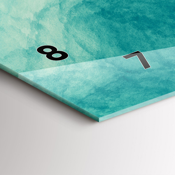 Horizontální skleněné hodiny na stěnu Hloubková abstrakce